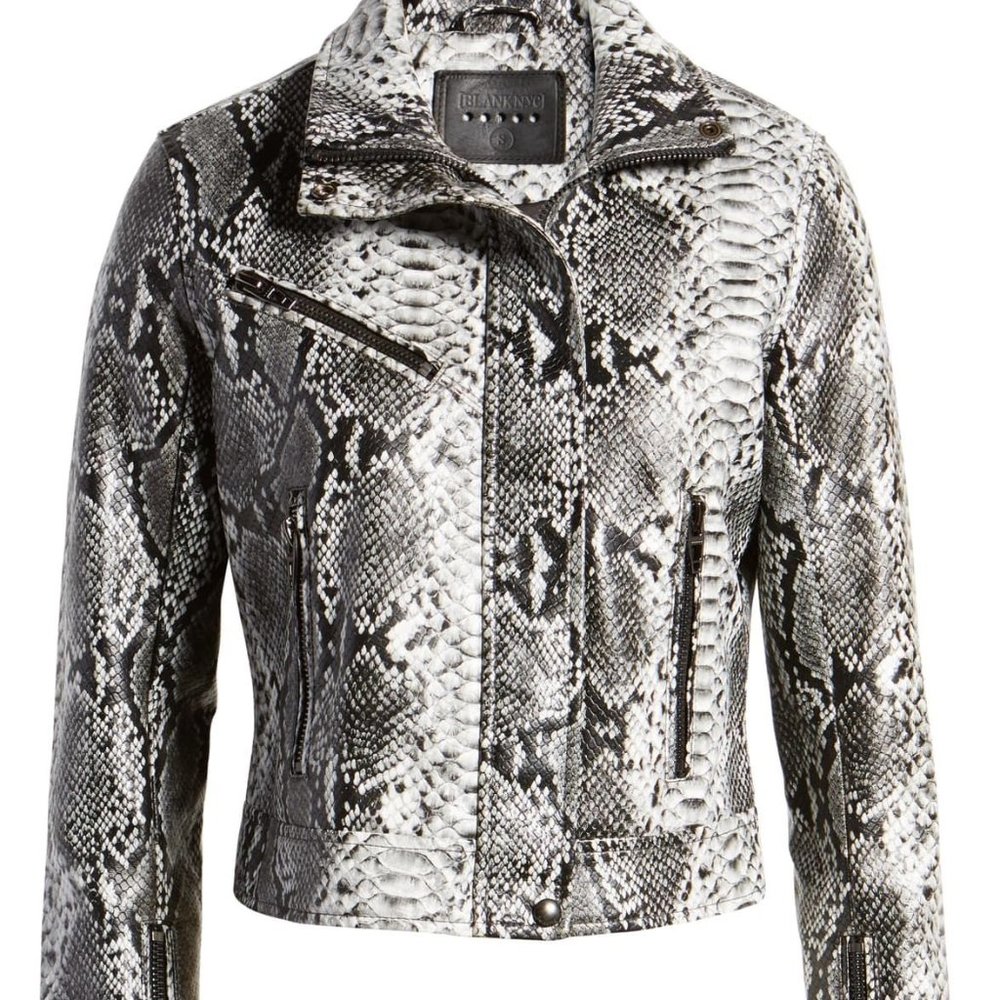 Blank NYC Anaconda snake print jacket NEW